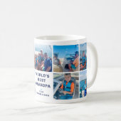 Welten beste Großvater Moderne Marine Foto Collage Kaffeetasse (VorderseiteRechts)