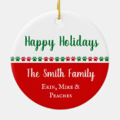 Welten Beste Haustiere Sitter Danke Weihnachtsgesc Keramik Ornament (Hinten)