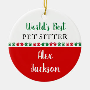 Welten Beste Heimtiere Sitter Vielen Dank Weihnach Keramik Ornament