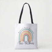 Welten Beste Lehrerin Kindergarten Rainbow Geschen Tasche (Vorderseite)