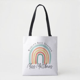 Welten Beste Lehrerin Kindergarten Rainbow Geschen Tasche