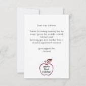 Welten Beste Lehrerin Red Apple, Lehrer Wertschätz Dankeskarte (Vorderseite)