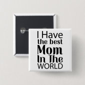 Welten Beste Mama Elegantes Schwarz-Weiß-Script Button (Vorne & Hinten)