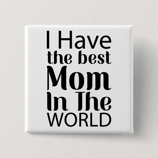 Welten Beste Mama Elegantes Schwarz-Weiß-Script Button (Vorderseite)