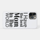 Welten Beste Mama Elegantes Schwarz-Weiß-Script Case-Mate iPhone Hülle (Rückseite (Horizontal))