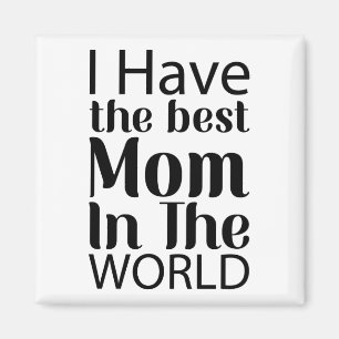 Welten Beste Mama Elegantes Schwarz-Weiß-Script Magnet