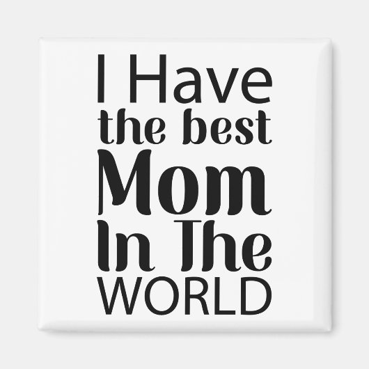 Welten Beste Mama Elegantes Schwarz-Weiß-Script Magnet (Vorne)