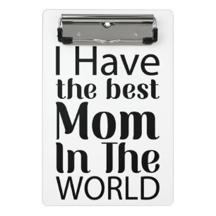 Welten Beste Mama Elegantes Schwarz-Weiß-Script Mini Klemmbrett