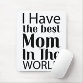 Welten Beste Mama Elegantes Schwarz-Weiß-Script Mousepad (Mit Mouse)