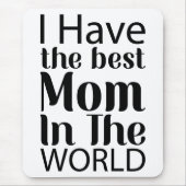 Welten Beste Mama Elegantes Schwarz-Weiß-Script Mousepad (Vorne)