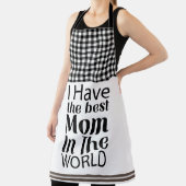 Welten Beste Mama Elegantes Schwarz-Weiß-Script Schürze (InSitu)