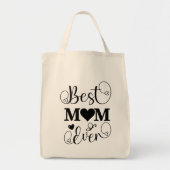 Welten Beste Mama Elegantes Schwarz-Weiß-Script Tragetasche (Vorne)