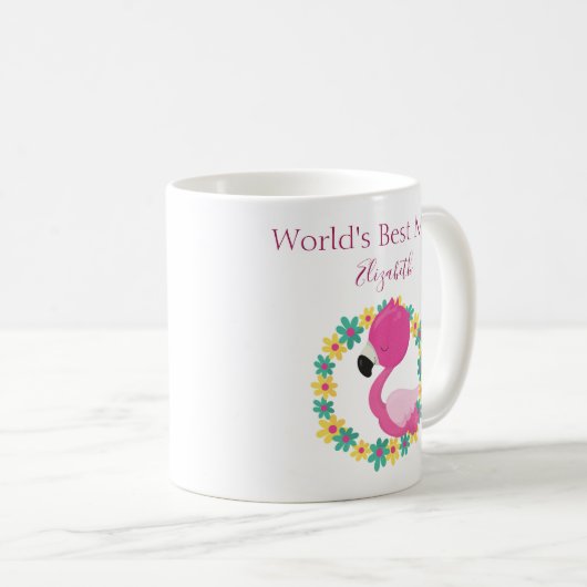 Welten Beste Mama Flamingo Beauty Kaffeetasse (VorderseiteRechts)