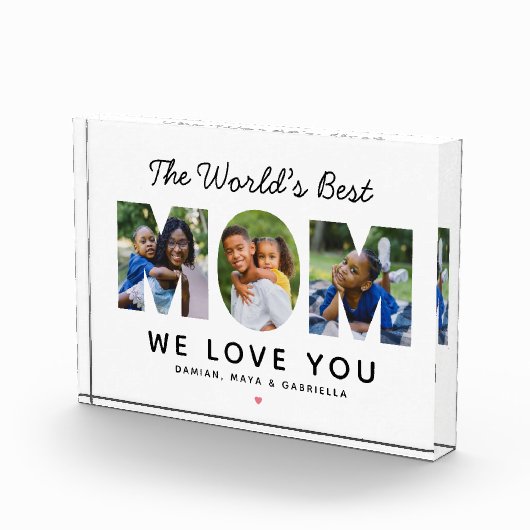 Welten beste Mama für benutzerdefinierte Familienk Fotoblock (Rechts)