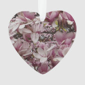 Welten beste Mama für Ihren Text Magnolia Floral Ornament (Vorderseite)