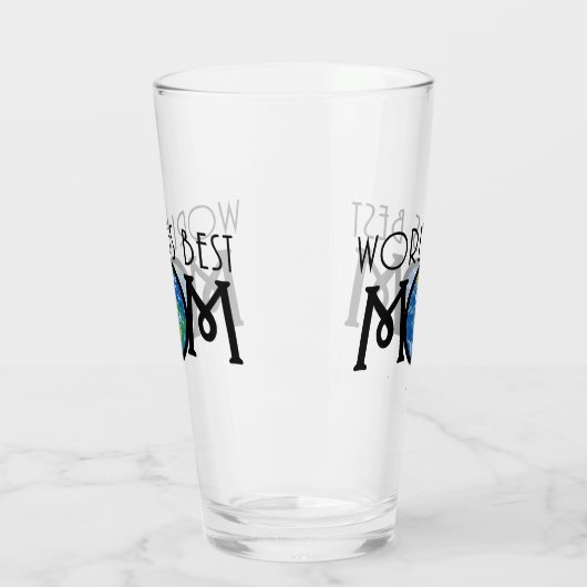 Welten beste Mama Glas (Links)