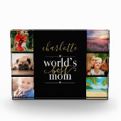 Welten Beste Mama Personalisiert 6 Fotoblock (Vorderseite)