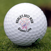 Welten Beste Mama Rosa Blüten Mit Monogramm Golfball