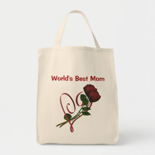 Welten Beste Mama Rote Rosen Herz Tragetasche