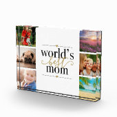 Welten Beste Mama Schwarz und Gold 6 Fotoblock (Rechts)