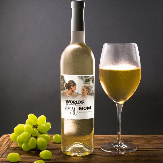 Welten beste Mama Weinetikett