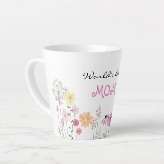 Welten beste Mama | Wildblume Garden Milchtasse (Linke Ecke)