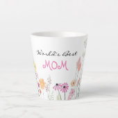 Welten beste Mama | Wildblume Garden Milchtasse (Vorderseite)