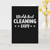 Welten beste Reinigung Lady Housekeeper Karte (Gelbe Blume)