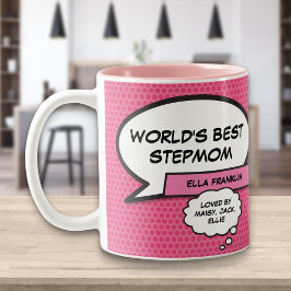 Welten Beste Stepama Bonus Mama Spaß Rosa Zweifarbige Tasse