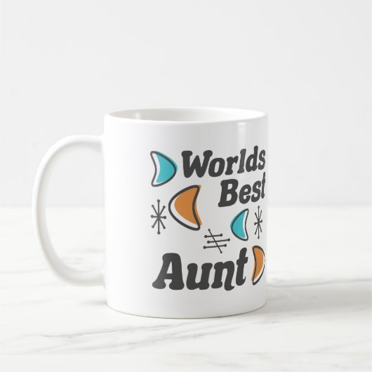 Welten Beste Tante Retro Kaffeetasse (Links)