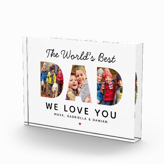 Welten Beste Vater-Collage Fotoblock (Rechts)