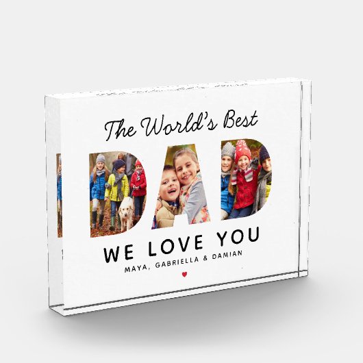 Welten Beste Vater-Collage Fotoblock (Links)