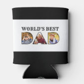 Welten besten Vater Zitat Modernes 3-Foto Collage Dosenkühler (Rückseite)