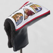 Welten besten Vater Zitat Modernes 3-Foto Collage Golf Headcover (3/4 Vorderseite)