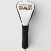 Welten besten Vater Zitat Modernes 3-Foto Collage Golf Headcover (Vorderseite)