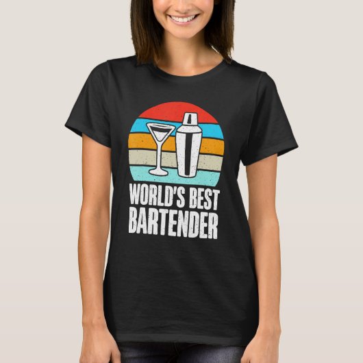 Welten bester Barkeeper T-Shirt (Vorderseite)