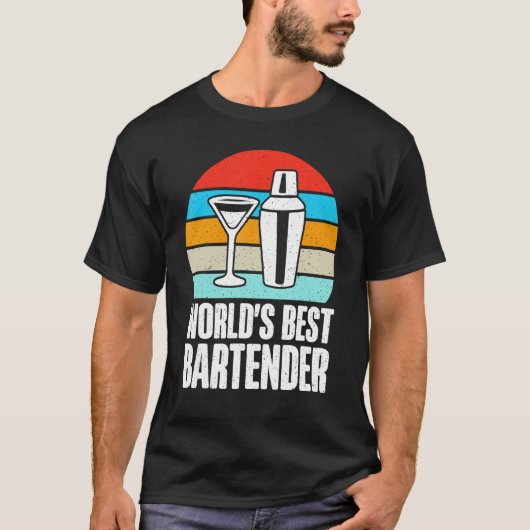 Welten bester Barkeeper T-Shirt (Vorderseite)
