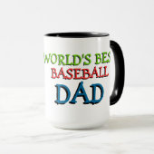 Welten Bester Baseball-Vater Tasse (VorderseiteRechts)