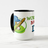 Welten Bester Baseball-Vater Tasse (Vorderseite Links)
