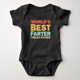 Welten Bester Farter I Gemeiner Vater Baby Strampler