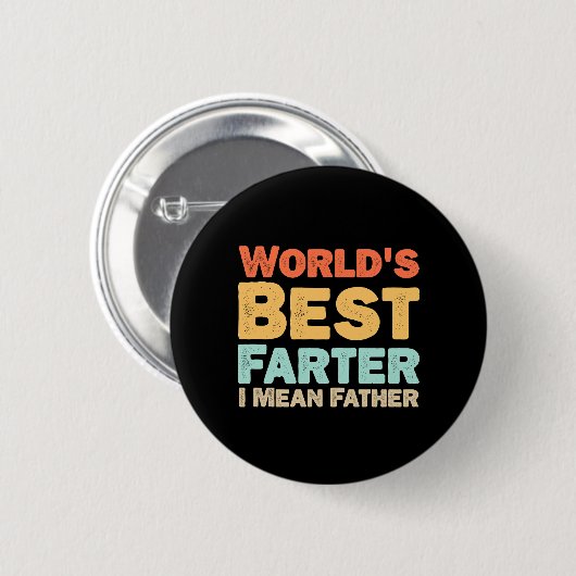 Welten Bester Farter I Gemeiner Vater Button (Vorne & Hinten)