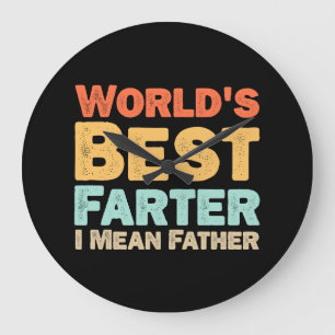 Welten Bester Farter I Gemeiner Vater Große Wanduhr