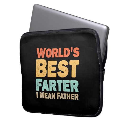 Welten Bester Farter I Gemeiner Vater Laptopschutzhülle (Vorderseite Links)