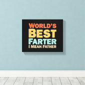 Welten Bester Farter I Gemeiner Vater Leinwanddruck (Insitu (Holzboden))