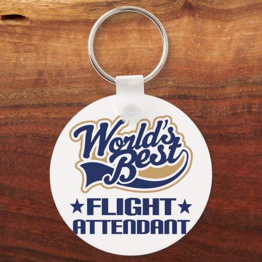 Welten bester Flugbegleiter Schlüsselanhänger (Vorderseite)
