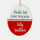 Welten Bester Hund Walker Vielen Dank Weihnachtsge Keramik Ornament (Rechts)