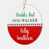 Welten Bester Hund Walker Vielen Dank Weihnachtsge Keramik Ornament (Links)