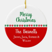 Welten Bester Hund Walker Vielen Dank Weihnachtsge Keramik Ornament (Hinten)