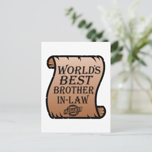 Welten Bester Schwiegermann Funny Postkarte (Stehend Vorderseite)