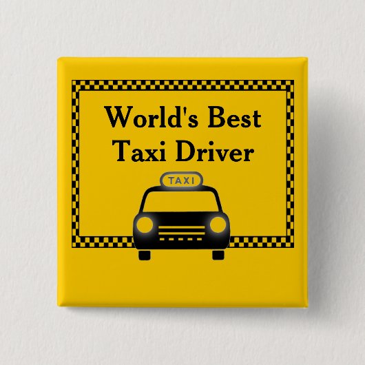 Welten Bester Taxifahrer-Button Button (Vorderseite)